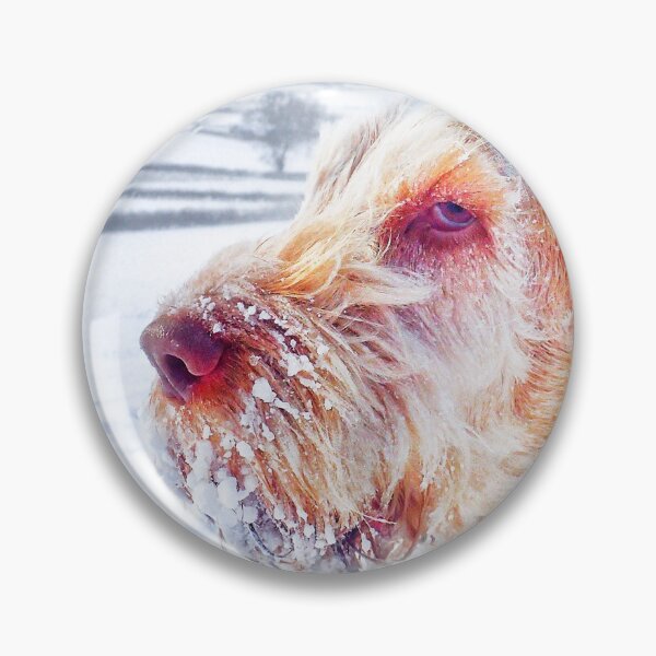 Item preview, Windswept snowstorm Spinone designed and sold by FOLK ART FUSION by heidiannemorris.