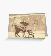 deer and angels Greeting Card