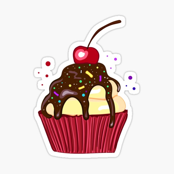 Chocolate Cupcake Stickers, Rhinestone Stickers