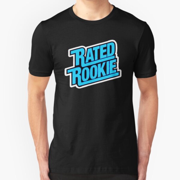 RATED ROOKIE FUNNY SHIRT and STICKER Slim Fit T-Shirt