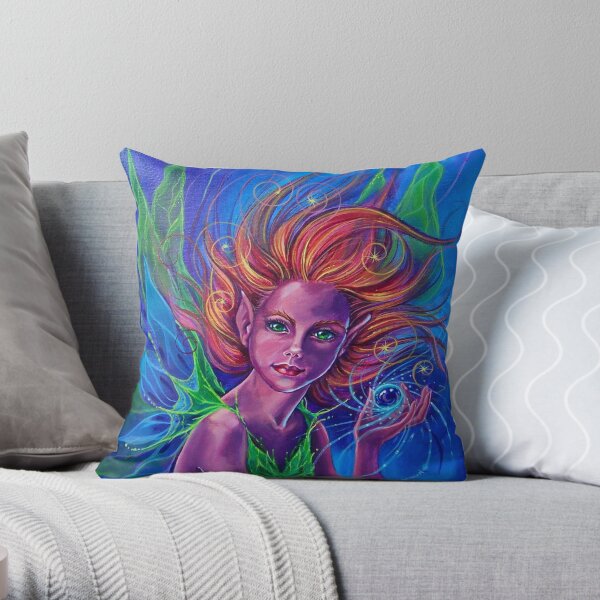 Naiad's First Breath Throw Pillow