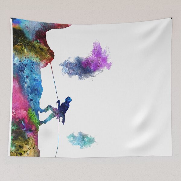 Item preview, Rock climbing extreme sport man, climbing man, climber designed and sold by Rosaliartbook.