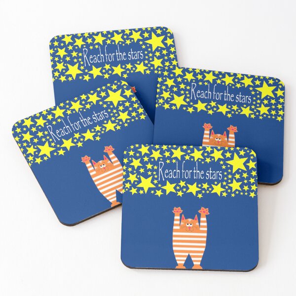 Item preview, Reach for the stars ginger cat design designed and sold by Fluffpotsdesign.