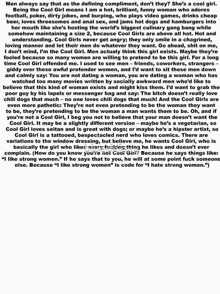 "cool girl monologue book edition" Tshirt for Sale by bluedaisxy