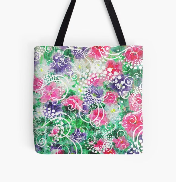 Swirly Dots by Jan Marvin All Over Print Tote Bag