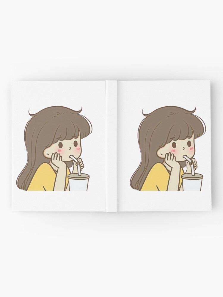 5 - Ice Cream Eating Girl, cute cartoon couples design for children, for  family, for brother and sister or for best friends. Mounted Print for Sale  by 2AcesDesign