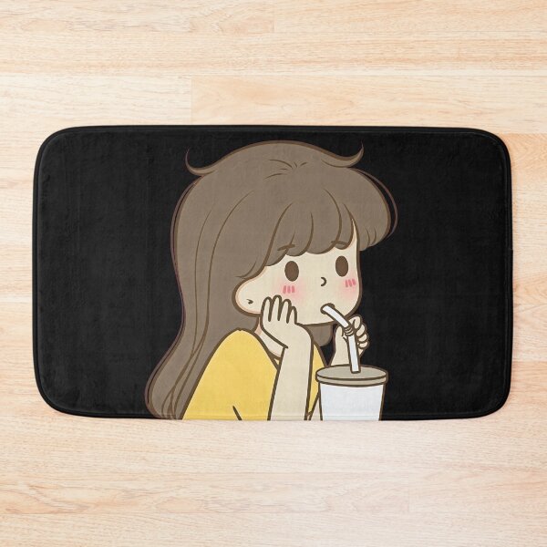 Item preview, 8 - Drinking Girl, cute cartoon couples design for children, for family, for brother and sister or for best friends. designed and sold by 2AcesDesign.