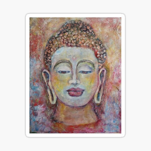 Just be, love and compassion Buddha impression Sticker