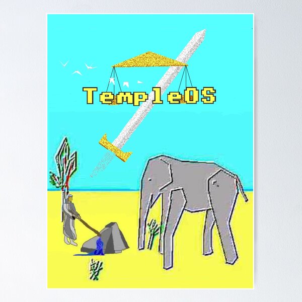 Item preview, God's Favorite Elephant ( Temple OS ) designed and sold by BaphometArtist.
