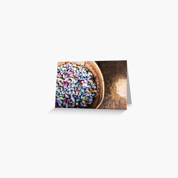 Bright beads Greeting Card