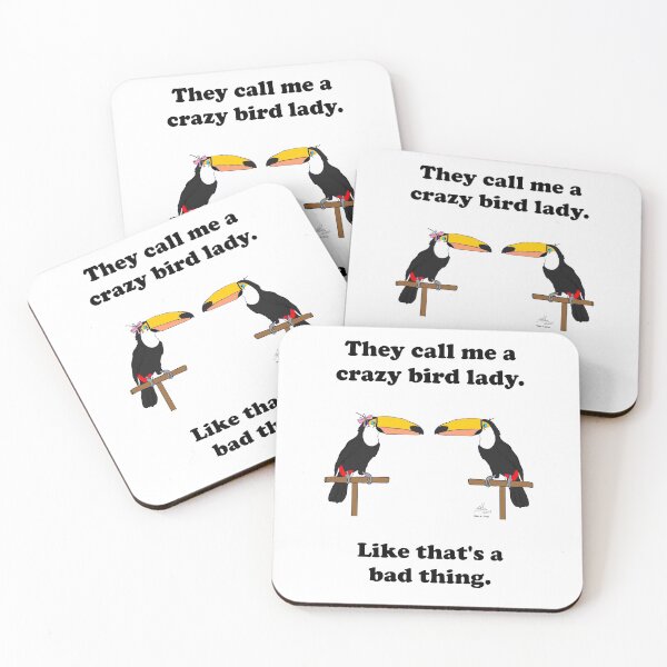 Item preview, Crazy Bird Lady with Toucans designed and sold by Laughing Parrot Studio.