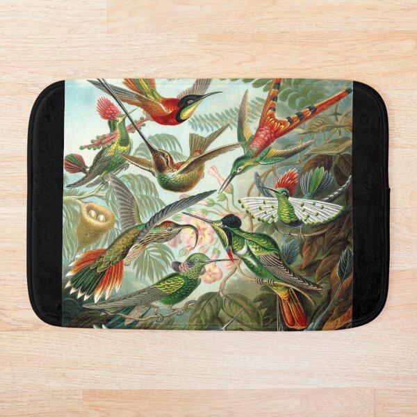 Ernst Haeckel Hummingbirds Bath Mat