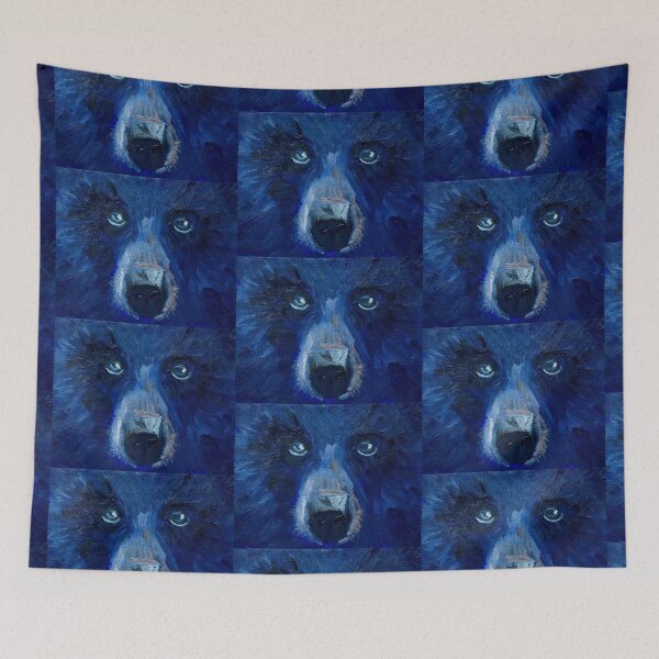 Item preview, Blue Bear Face Wild Animal Art  designed and sold by NancyMerkle.