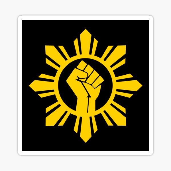 Filipinos standing together with Black Lives Matter BLM Sticker