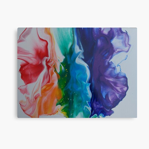 Flowing Pride - White Metal Print