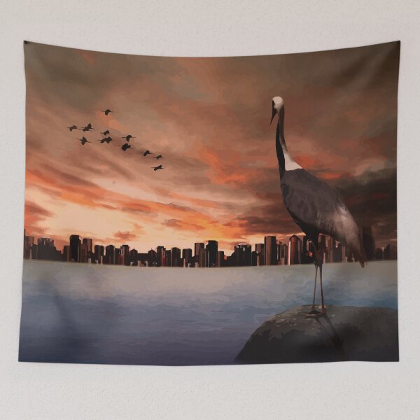 Item preview, Lone crane designed and sold by harietteh.