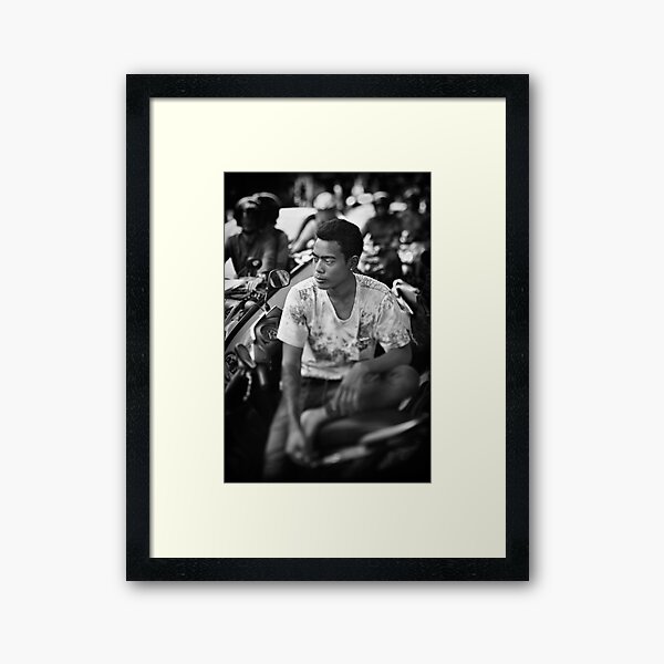 Faces of Kuta #03 ... Deep in thought Framed Art Print