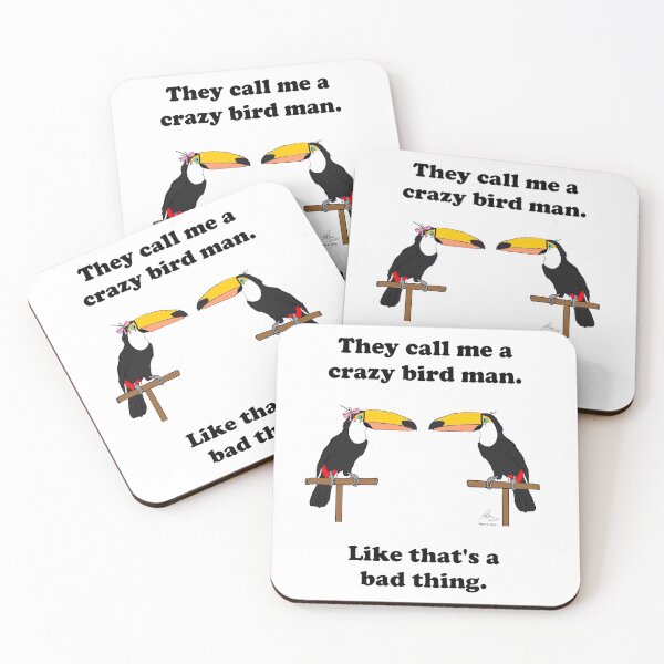 Item preview, Crazy Bird Man with Toucans designed and sold by Laughing Parrot Studio.