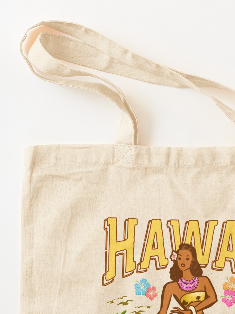 Hula Girl Aloha Hawaii Retro Vintage Pinup Tote Bag By Jadespear Redbubble