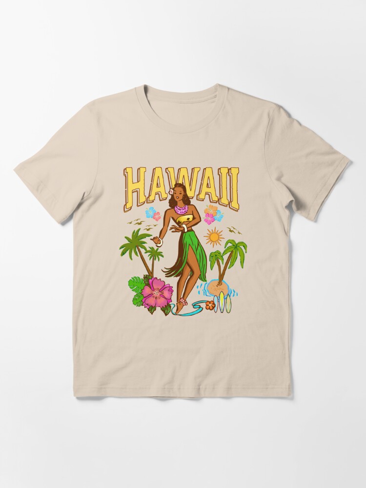 Da Uomo Stile Retrò Vintage T-shirt Tee Hula Girl Tiki Zombie Hut Hawaii Hawaiano Bianco 