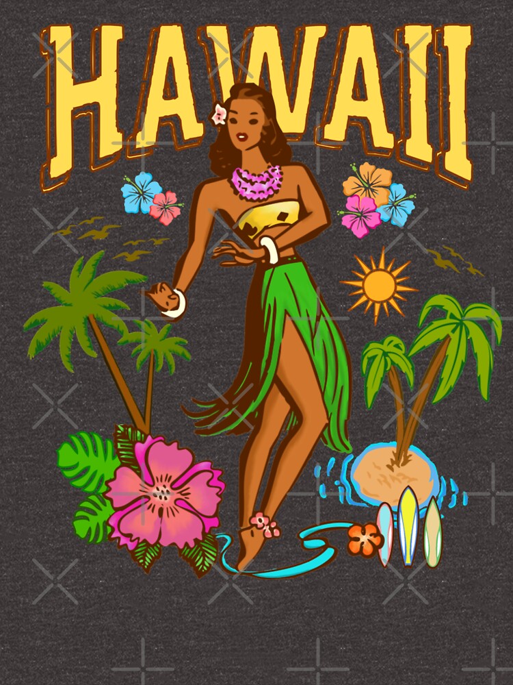 Hula Girl Aloha Hawaii Retro Vintage Pinup T Shirt By Jadespear Redbubble