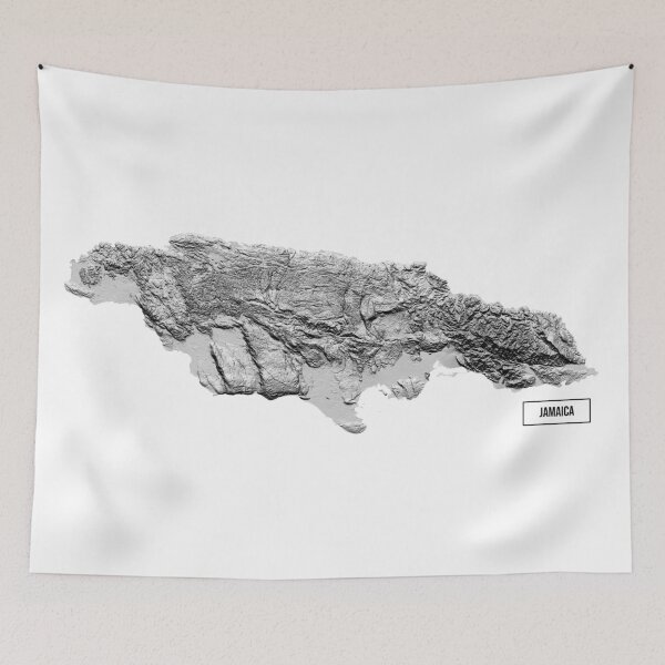 Item preview,  Relief Map of Jamaica designed and sold by ThinkAboutMaps.