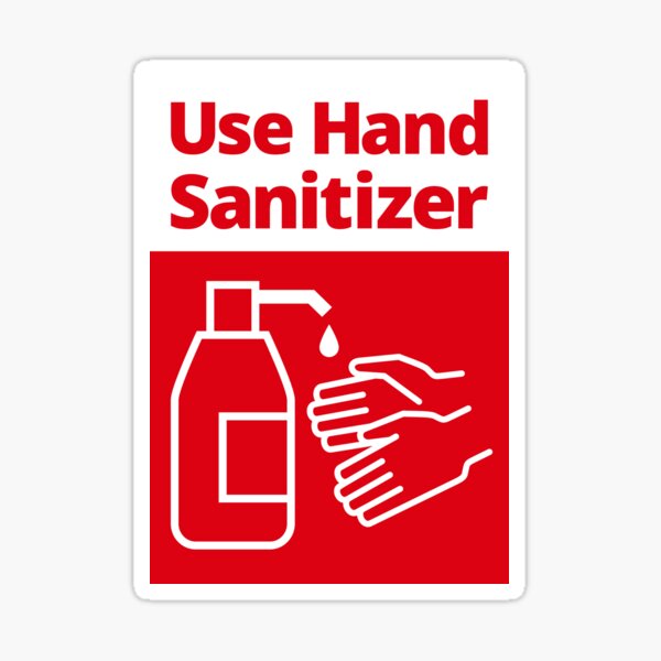 Item preview, Red and White sign - Use Hand Sanitizer designed and sold by SocialShop.