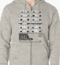 Nissan Skyline History Zipped Hoodie