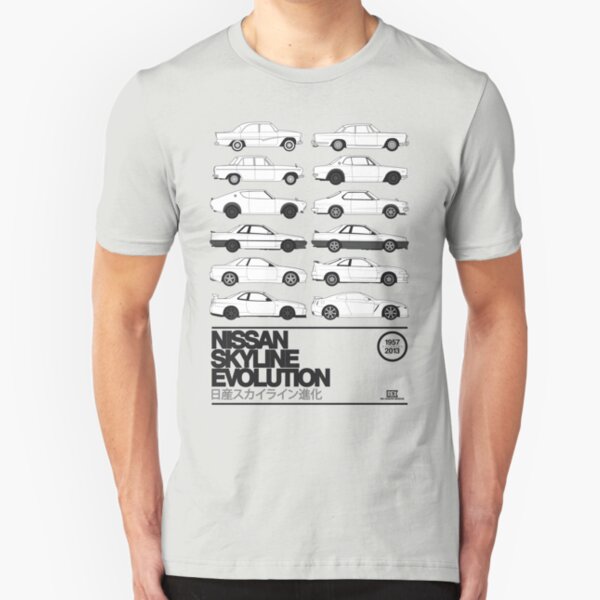 Nissan Skyline History Slim Fit T-Shirt