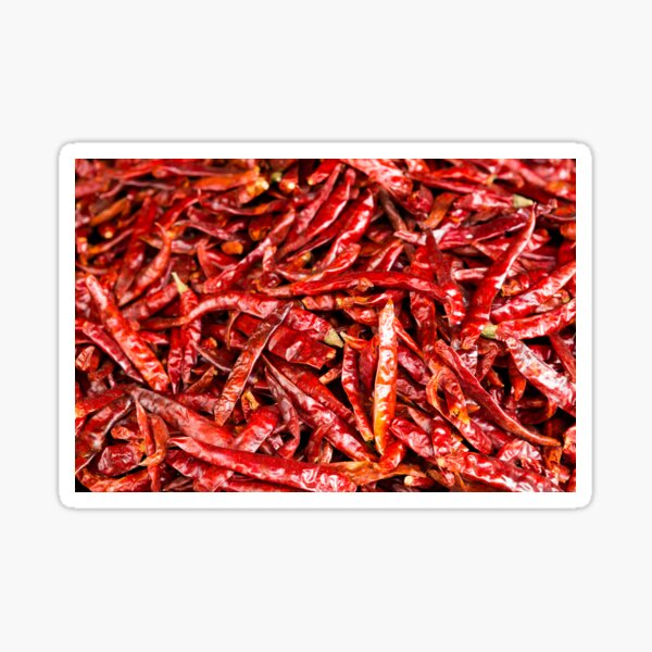 "Dried Red Thai Chili Peppers" Sticker for Sale by OkanaganPhoto