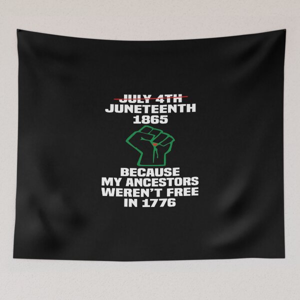 Item preview, Juneteenth My Ancestors Weren’t Free In 1776 Afro woman Black African American Flag Pride 1865 Not 4th July Gifts Idea designed and sold by clothesy7.