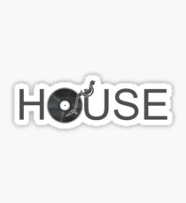 Pegatina House Vinyl - Tocadiscos de música DJ