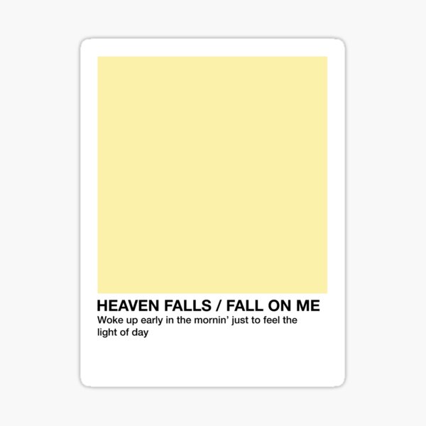 Heaven Falls / Fall On Me - Pantone Swatch Sticker