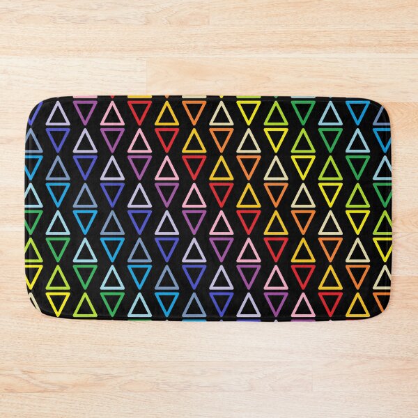 Item preview, Broader Spectrum Rainbow Outlined Triangles Black  designed and sold by lornakay.