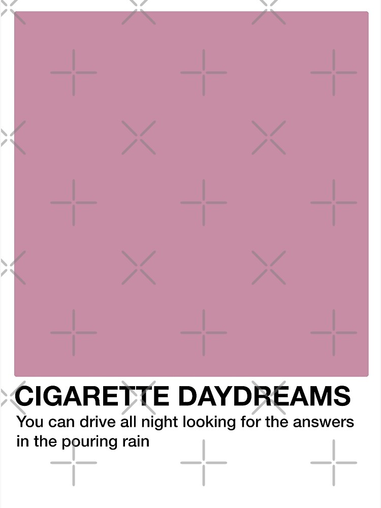 Cigarette Daydreams Lyrics Greeting Cards for Sale