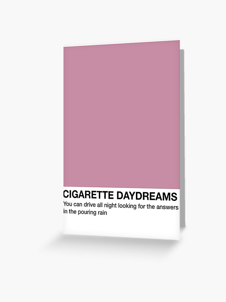 Cigarette Daydreams Lyrics Greeting Cards for Sale