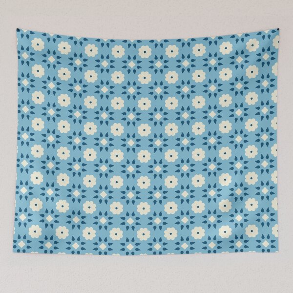 Item preview, Blue Floral Geometric designed and sold by cynthia tizcareno.