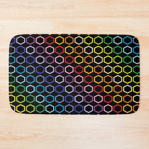 Item preview, Broader Spectrum Rainbow Outlined Hexagons Black  designed and sold by lornakay.