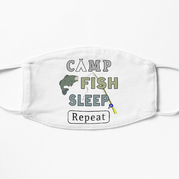 Camp Fish Sleep Repeat Campground Charter Slumber. Small Mask