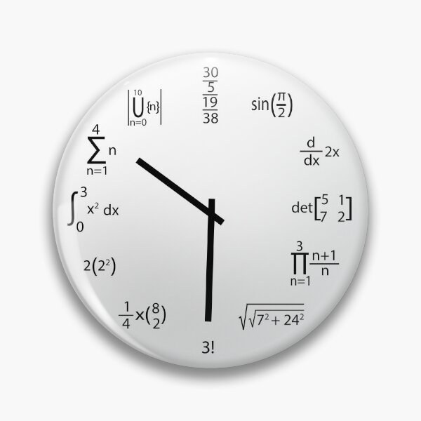 Item preview, Math Clock , Funny Math Clock Meme , Maths Clock, Mathematical Equations, mathematician gifts ideas, designed and sold by aghlessan.