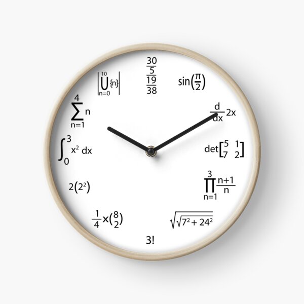 Reloj de matemáticas Reloj - Main Image