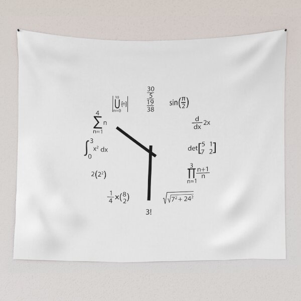 Item preview, Math Clock , Funny Math Clock Meme , Maths Clock, Mathematical Equations, mathematician gifts ideas, designed and sold by aghlessan.