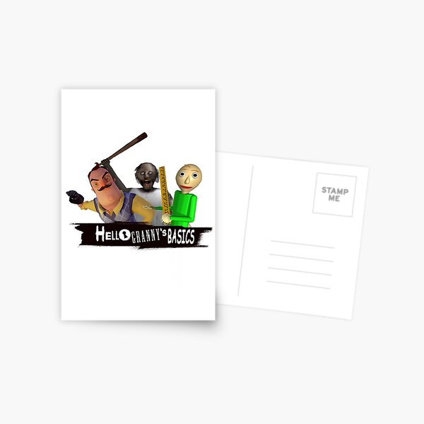 Granny Horror Game Postcards Redbubble - granny roblox games how to use bat