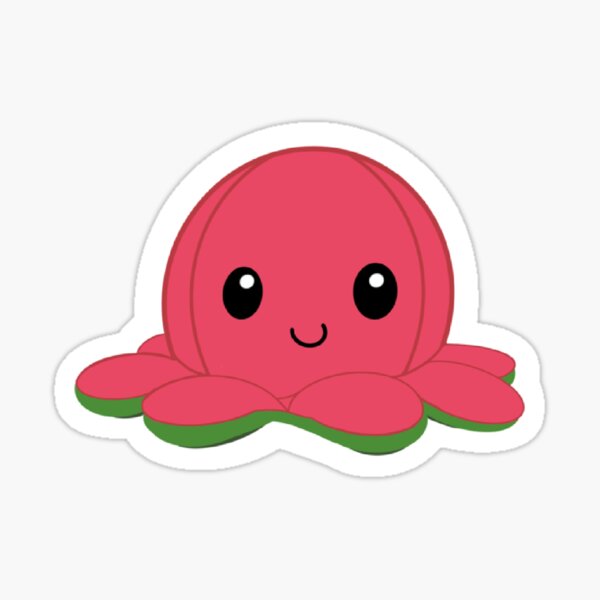 EW Designs Angry Evil Pink Squid Octopus Cartoon Vinyl Decal