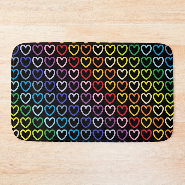 Item preview, Broader Spectrum Rainbow Outlined Hearts Black  designed and sold by lornakay.