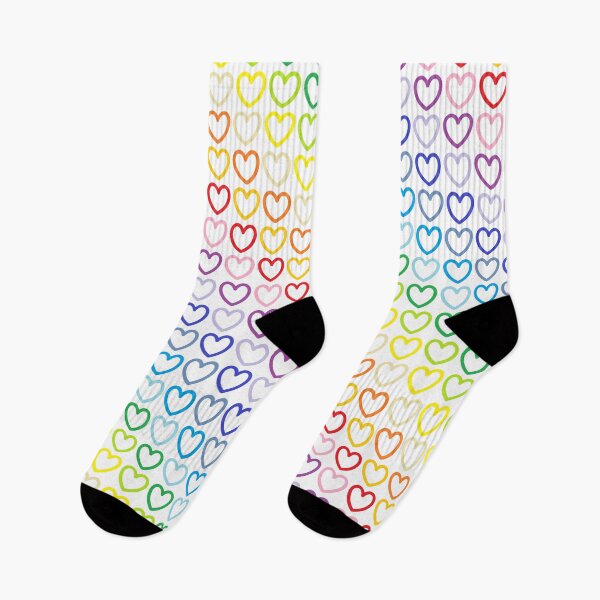 Item preview, Broader Spectrum Rainbow Outlined Hearts  designed and sold by lornakay.