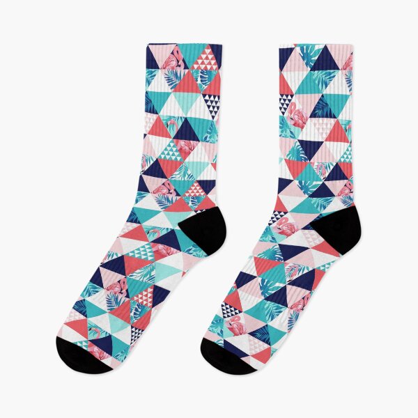 Item preview, retro flamingo tropical triangle background designed and sold by TheSimpleMan.