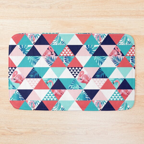 Item preview, retro flamingo tropical triangle background designed and sold by TheSimpleMan.