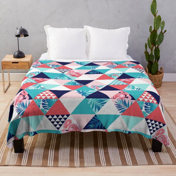 Item preview, retro flamingo tropical triangle background designed and sold by TheSimpleMan.