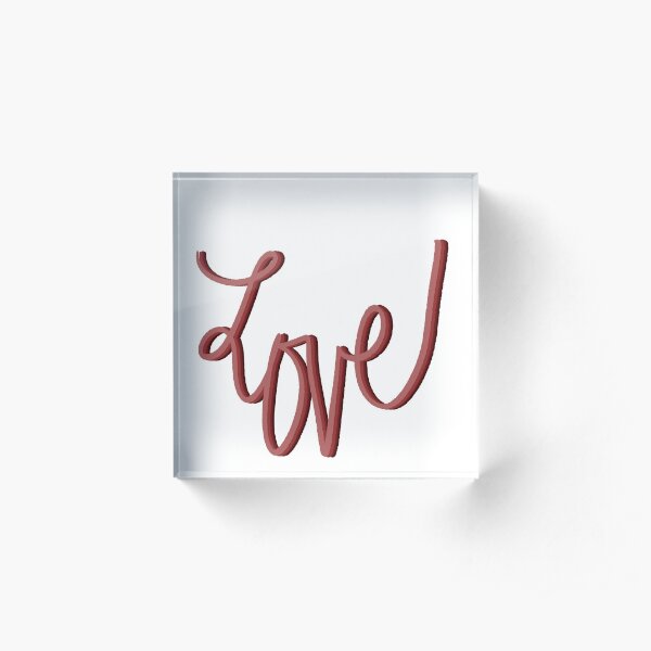 LOVE Sticker Acrylic Block